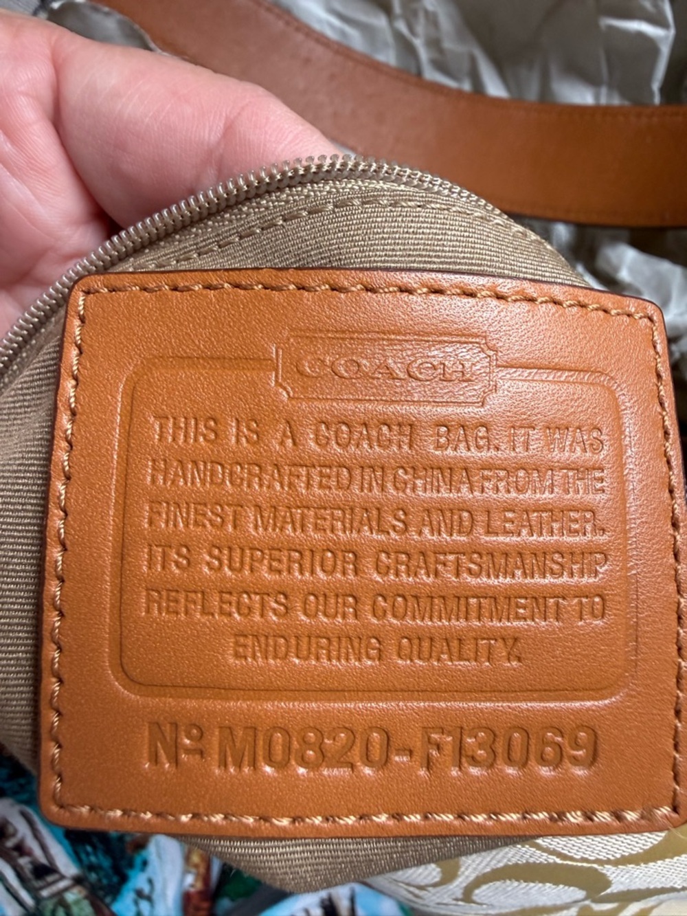 Coach Hampton canvas and Leather Shoulder Bag-EUC - Picture 5 of 5